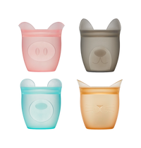 Opegaj|Zip Top Reusable Animal Snack Container